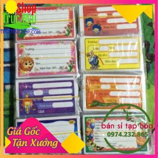 nhãn vở Combo 80 chiếc nhãn vở có keo dính