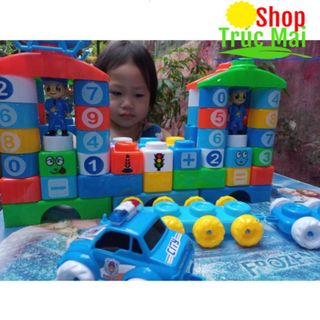 Đồ chơi cho bé xếp hình mầm non chủ đề kỹ sư xây dựng công trình và người bảo vệ thành phố