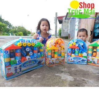 Đồ chơi cho bé xếp hình mầm non chủ đề kỹ sư xây dựng công trình và người bảo vệ thành phố