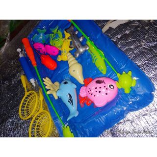 Bộ đồ chơi câu cá nam châm cho bé 18 chi tiết gồm 2 cần câu 1 bể bao và cá giá sỉ