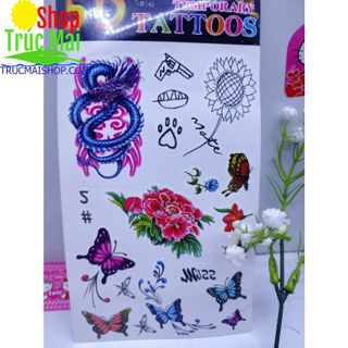 Hình Xăm Dán Mini Chống Thấm Nước Combo 10 Tấm (17cm×10cm