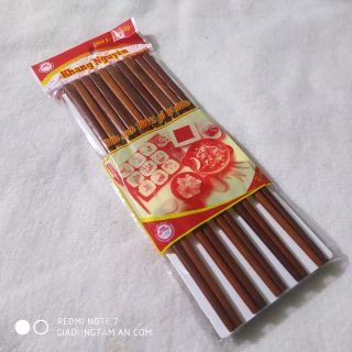Đũa gỗ xoay cao cấp Khang Nguyên - nâu đỏ ấm cúng