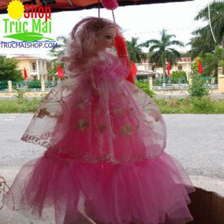 Tặng Vương miện đính đá cao cấp - Đèn lồng công chúa nhảy mặc váy có nhạc có đèn cao cấp