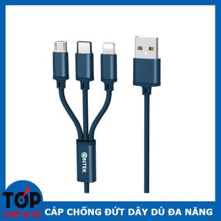 [GIÁ CỰC SỐC] Cáp sạc ONTEK chống đứt 3 đầu đa năngDÙNG CHO Iphone - Micro usb - Type CLoại cao cấp - Hàng xịn giá sỉ