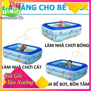 bể bơi phao Bể Bơi Phao Cho Bé 1M2,1M3,1M5,1M8,2M1,2M6 Chất Liệu PVC Loại 1 Siêu Dai,Siêu Bền.