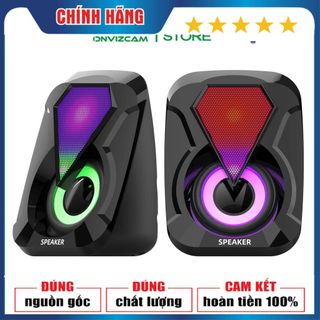 [Mã ELHACE giảm 4% đơn 300K] Loa vi tính mini các phiên bản hot để bàn cao cấp âm thanh siêu trầm có đèn led 7 màu - NK giá sỉ