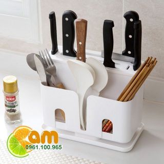 (Mới) Kệ Nhựa Để Đũa Muỗng , Dao Thớt Đa Năng Mẫu Mới