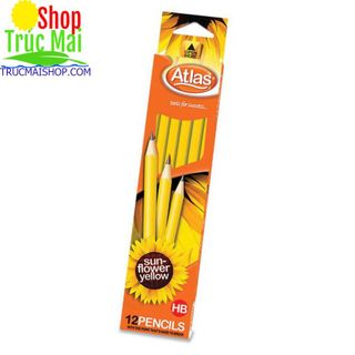 Bút chì gỗ kỹ thuật siêu cứng Pencil Atlas Sunflower Yellow HB giá sỉ