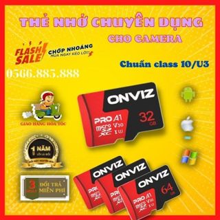 [CHÍNH HÃNG] Thẻ nhớ ONVIZ PRO A1 128GB/64Gb/ 32Gb cao cấp BH 5 năm. giá sỉ