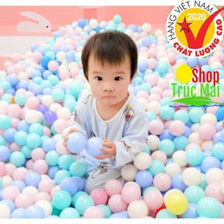 100 bóng nhựa loại đẹp CÓ VIDEO SIÊU CĂNG Banh khu vui chơi an toàn cho trẻ màu pastel