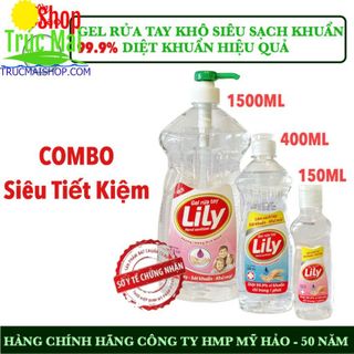 Gel rửa tay diệt khuẩn khô Lily 1.5 lít - Mỹ Hảo phòng chống dịch bệnh - Sạch tay diệt 99.9% vi khuẩn