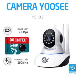 Camera WIFI Yoosee 3 Râu kèm thẻ nhớ xoay 360 ,đàm thoại 2 chiều bản nâng cấp giá sỉ