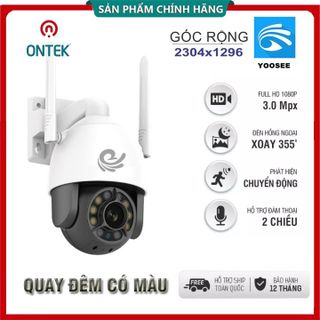 [HÀNG CHUẨN CAM KẾT ĐỀN TIỀN] Camera không dây YOOSEE PTZ 3.0 MPX ngoài trời xoay CÓ đèn Led chiếu sáng ban đêm giá sỉ