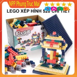 Bộ lego xếp hình 520 chi tiết đồ chơi cho bé lắp ráp - Đồ chơi phát triển tư duy - Đồ chơi lắp ráp cho bé-taobaovnsile giá sỉ
