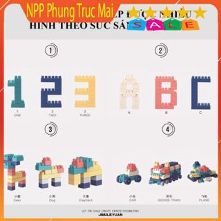 Bộ lego xếp hình 520 chi tiết đồ chơi cho bé lắp ráp - Đồ chơi phát triển tư duy - Đồ chơi lắp ráp cho bé-taobaovnsile