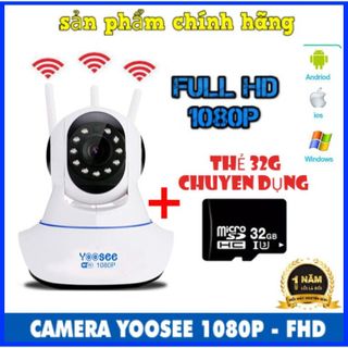 (Mới) Camera Ip Yoosee 360, Quan Sát Rõ Ngày Và Đêm, Kèm Thẻ Nhớ giá sỉ