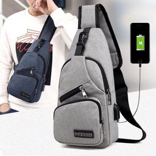 TÚI ĐEO CHÉO NAM NỮ THỜI TRANG THIẾT KẾ CỔNG SẠC USB TIỆN DỤNG T-AT0035 - AROTI