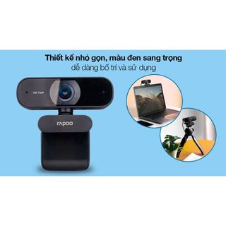 [Mã 255ELSALE giảm 7% đơn 300K] Webcam Rapoo C200 HD 720p Chính Hãng Siêu Nét