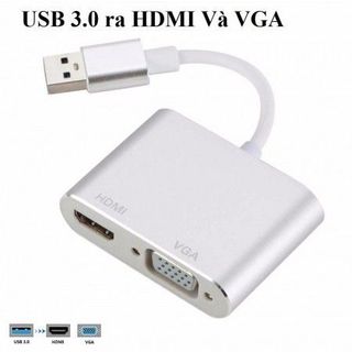 [Mã 255ELSALE giảm 7% đơn 300K] Cáp chuyển usb 3.0 sang hdmi và vga