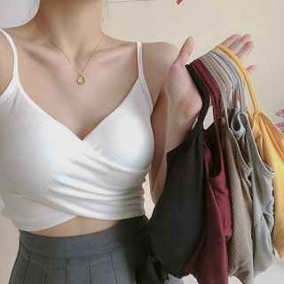 Áo bra đan chéo - Áo croptop hai dây đan chéo dáng ôm sành điệu