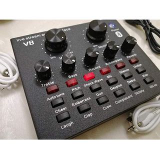 [Mã 255ELSALE giảm 7% đơn 300K] SOUNDCARD V8 BLUETOOTH THU ÂM -NGÔN NGỮ TIẾNG ANH