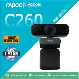 [Mã 255ELSALE giảm 7% đơn 300K] Webcam 1080p Rapoo C260, Hd Siêu Nét Chính Hãng -Full Box