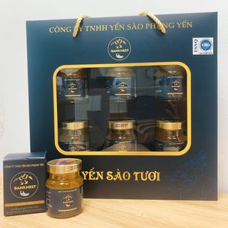 SET 6 HŨ YẾN SÀO TƯƠI ĐÔNG TRÙNG HẠ THẢO BANKNEST - 100% YẾN SÀO CAO CẤP - KHÔNG CHẤT BẢO QUẢN giá sỉ