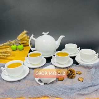 Cơ sở cung cấp bộ bình ly sứ cao cấp, sang trọng (in logo theo yêu cầu)