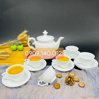 Cơ sở cung cấp bộ bình ly sứ cao cấp, sang trọng (in logo theo yêu cầu)