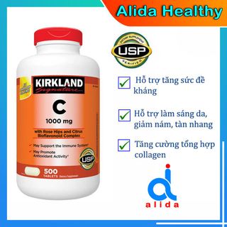 VIÊN UỐNG VITAMIN C 1000MG KIRKLAND TĂNG CƯỜNG HỆ MIỄN DỊCH HỘP 500 VIÊN CỦA MỸ
