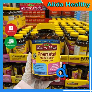VIÊN UỐNG CHO BÀ BẦU NATURE MADE PRENATAL MULTI DHA LOẠI 150 VIÊN CỦA MỸ