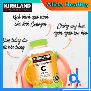 KẸO C TĂNG ĐỀ KHÁNG 250MG ADULTS GUMMIES KIRKLAND CỦA MỸ