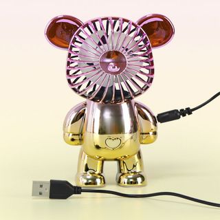 Quạt Cầm Tay Mini Gấu Bearbrick tiện lợi mang theo đi học, đi làm, đi dã ngoại