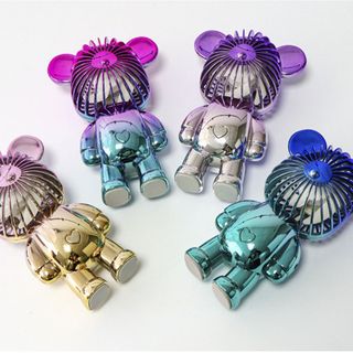Quạt Cầm Tay Mini Gấu Bearbrick tiện lợi mang theo đi học, đi làm, đi dã ngoại