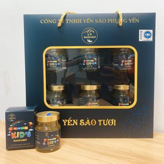 SET 6 HŨ YẾN SÀO TƯƠI CHO TRẺ EM - THE KID'S BANKNEST - 100% YẾN SÀO CAO CẤP - KHÔNG CHẤT BẢO QUẢN giá sỉ