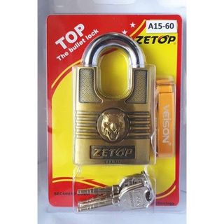 Ổ khóa zetop a15-60 chống cắt tặng kèm 4 chìa khóa - Bảo vệ tài sản khóa cửa khóa xe