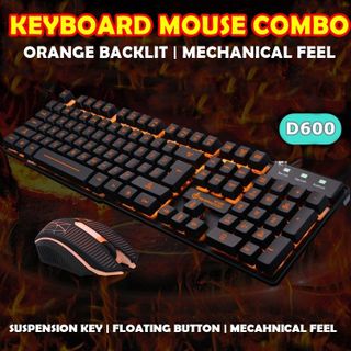 Combo bàn phím + chuột máy tính chơi game có đèn led - Keyboard gaming d600 giá sỉ