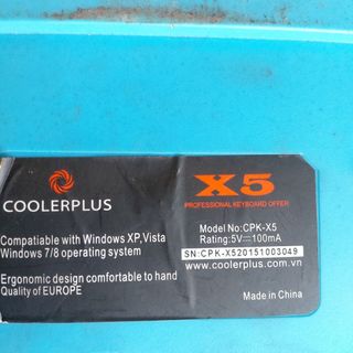 Bàn phím CoolerPlus CPK-X5 cũ chính hãng ok gaming thanh lý mãu ngẫu nhiên bàn phím có dây công usb