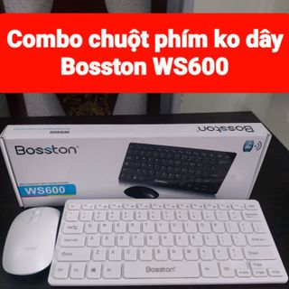 Combo chuột phím ko dây dùng cho máy tính bàn, laptop. Bosston WS600 giá sỉ