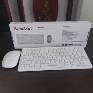 Combo chuột phím ko dây dùng cho máy tính bàn, laptop. Bosston WS600
