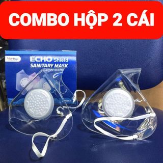 Combo 2 khẩu trang nhựa dẻo trong suốt cao cấp chính hãng giá sỉ