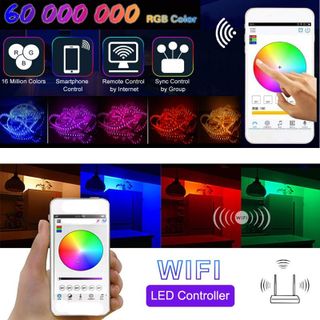 Dây Đèn Led Sáng Nhấp Nháy Theo Nhạc Dài 5 Mét Có Điều Khiển Qua Điện Thoại Bluetooth Led Rgb 5050 Nhiều Màu Sắc