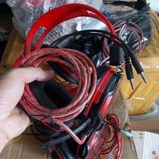 Thanh lý xả kho - Headphone có mic học online zoom, - Tai nghe có dây chụp tai âm thanh ấm, mic nói rõ