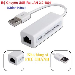 (Chính Hãng) Bộ Chuyển USB Ra LAN 2.0 1801 Kết Nối Mạng Internet Có Dây