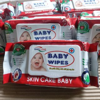 Khăn ướt Baby Wipes mát lạnh gói lớn 80g có nắp đậy tiện lợi