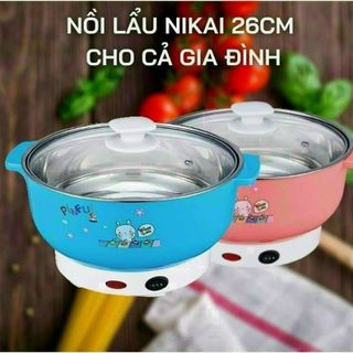 Nồi lẩu điện mini đa năng tiện dụng 26cm 2-3 người ăn
