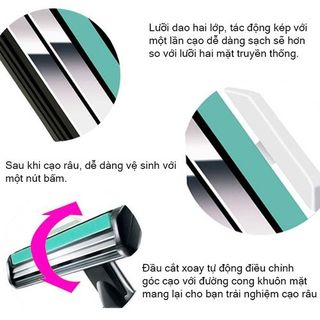 Set Dao Cạo Râu + 36 Đầu Dao Thay Thế (Tặng Kèm Tuýp Kem Cạo Râu)