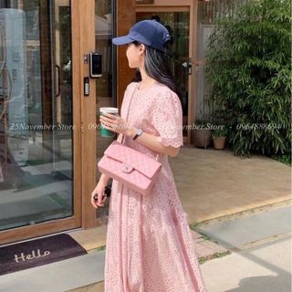 Túi Xách CHA.NEL KHOÁ MÀU-Size 25,5-Màu Hồng-giá sỉ - giá bán buôn