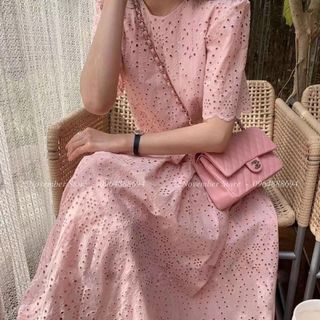 Túi Xách CHA.NEL KHOÁ MÀU-Size 25,5-Màu Hồng-giá sỉ - giá bán buôn