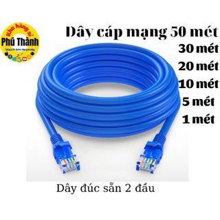 Dây cáp mạng đúc sẵn 2 đầu dài 10m 20m 3m 1,5m 30m 50m 5m - Kho hàng sỉ Phú Thành